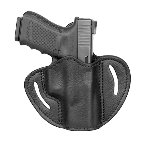 ULTRA CUSTOM BELT HOLSTER - BLACK, LEATHER, RIGHT HANDED, SIZE 2.4
