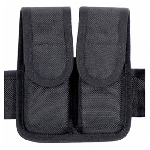 DOUBLE MAG POUCH (DOUBLE ROW) CORDURA - BLACK, 9MM/.40 CAL/.45 CAL
