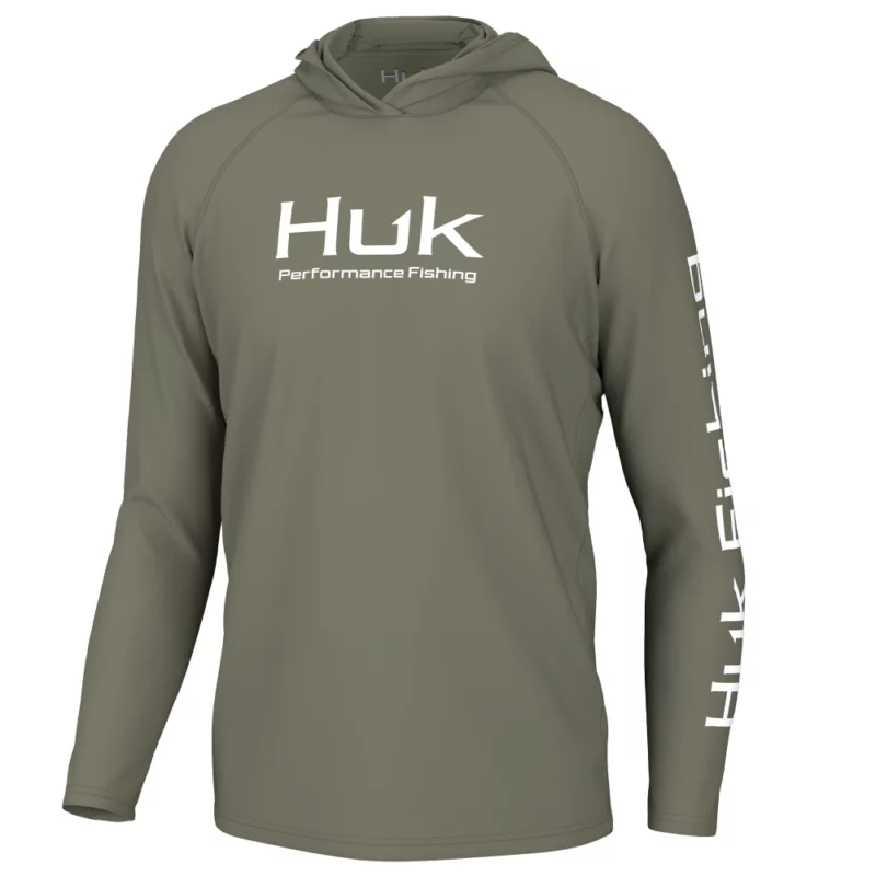 Huk Vented Pursuit Long Sleeve Hoodie Moss S