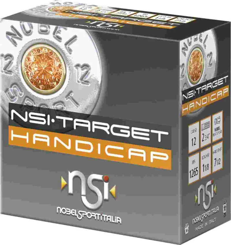 Nobel NSI Target Handicap Shotshell 12 ga 2-3/4" 1-1/8 oz 1265 fps #7.5 25/ct