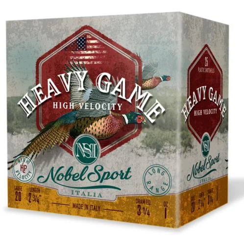 Nobel Sport Heavy Game High Velocity Shotshell 20ga 2-3/4" 1oz 1330 fps #7.5 25/ct