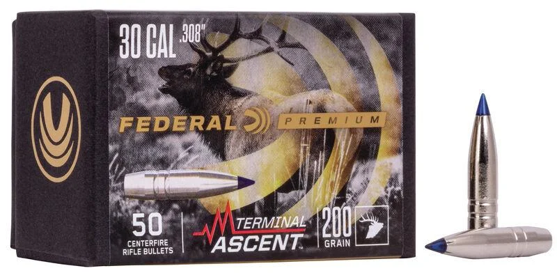 FEDERAL .308 CALIBER 200GR TERMINAL ASCENT COMP BULLET 50RD