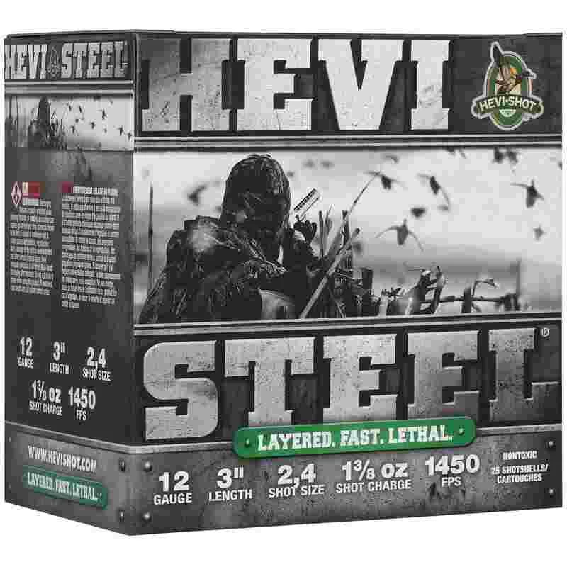 HEVI-Shot HEVI-Steel Shotshells 12ga 3" 1-3/8oz 1450 fps #2 25/ct