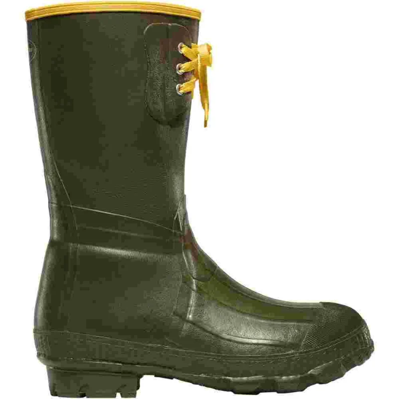 Lacrosse Insulated Pac Rubber Boots 12" OD Green Size 12