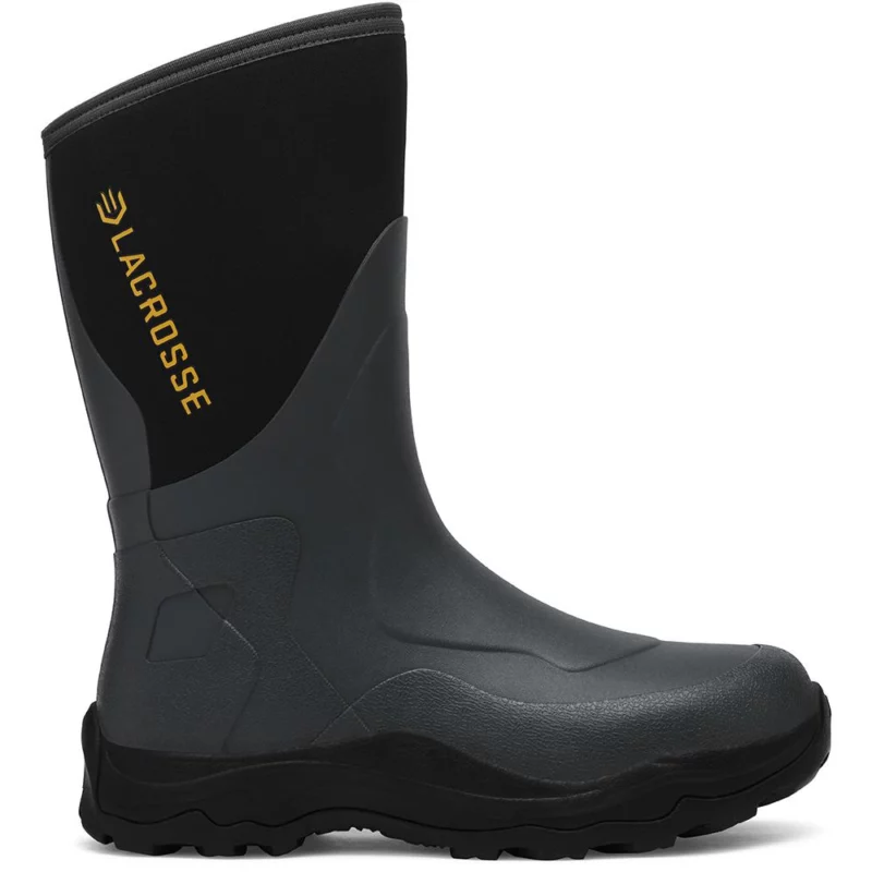 LaCrosse Alpha Agility Field Boot 12" Black/Gray Size 8