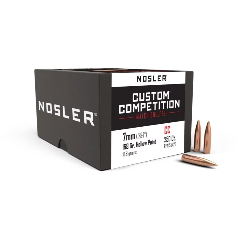 Nosler Custom Competition Bullets 7mm .284" 168 gr HPBT 250/ct