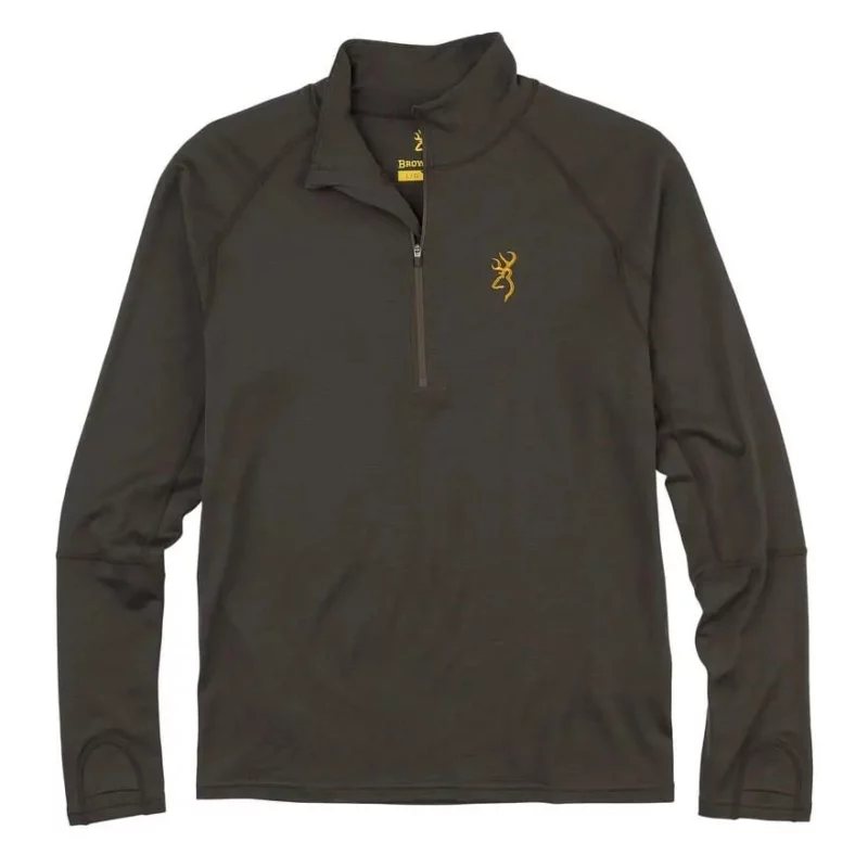 Browning Merino 1/4 Zip Shirt Major Brown S