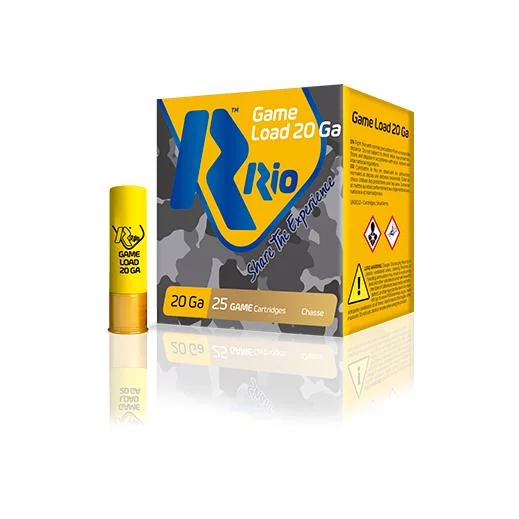 RIO Game Load Shotshells 20ga Light 2-3/4" 1oz 1180 fps #8 25/ct