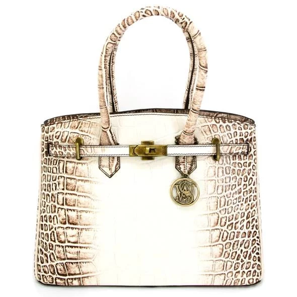 Rugged Rare Smith & Wesson Croc Concealed Carry Handbag Beige