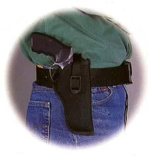 Uncle Mike's Sidekick Hip Holster for 5-1/2"- 6" Barrel .22 autos and airguns in Black Right Hand