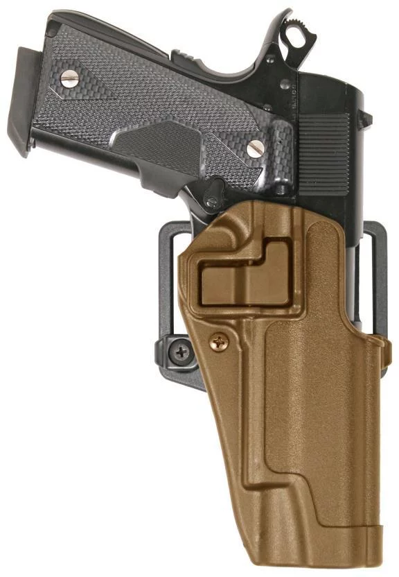 Blackhawk! SERPA CQC Concealment Holster Matte Finish Colt 1911 Coyote Tan Left Hand