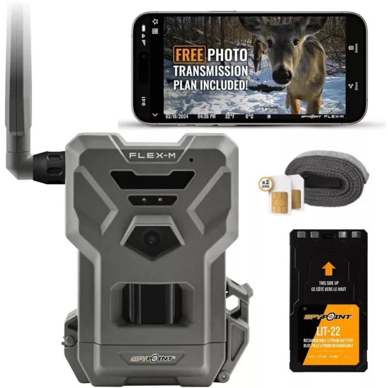 Spypoint FLEX-M Value Bundle | Camera - Battery Pack - 32GB MicroSD Card