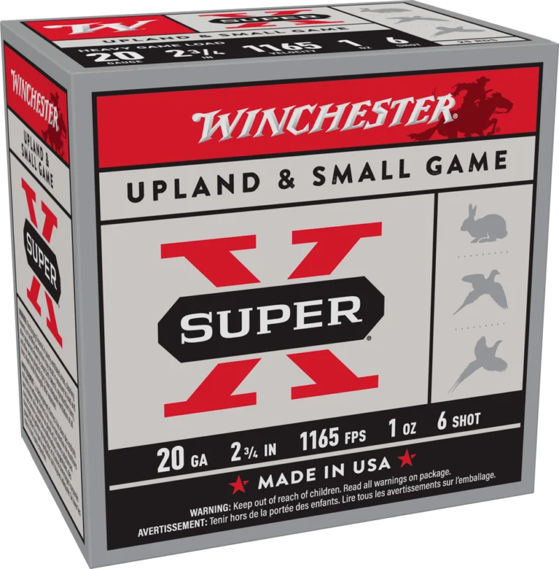 WINCHESTER SUPER X UPLAND HVY 20G 2-3/4" #6 25RD BX 250RD CS