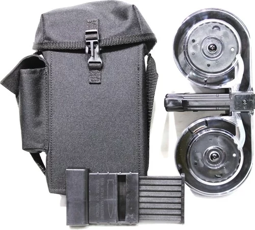 IVER JOHNSON MAGAZINE AR15 - 223 100RD DRUM BLK/CLEAR POLY - Image 3
