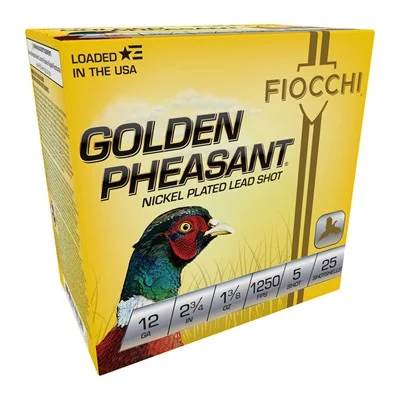 GOLDEN PHEASANT 12GA 2-3/4'' 1-3/8 OZ #5 NICKEL PLATED 25/BX