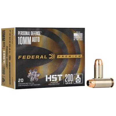 10MM AUTO 200GR HST JACKETED HOLLOW POINT 20/BOX