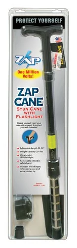 PSP ZAP STUN CANE W/ LED LIGHT - ADJ 32-36" 1000000 VOLTS - Image 3